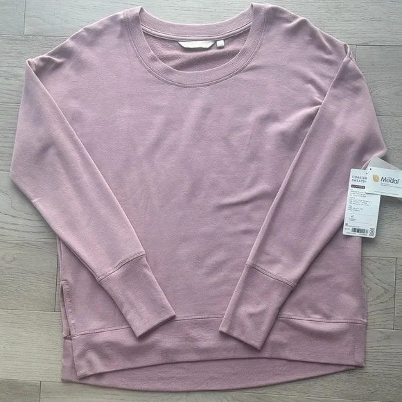 Athleta Coaster Luxe Sweatshirt Violet Purple Medium New NWT - Picture 4 of 5